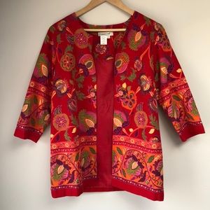 Coldwater Creek Petite S Linen Blend Coat Jacket